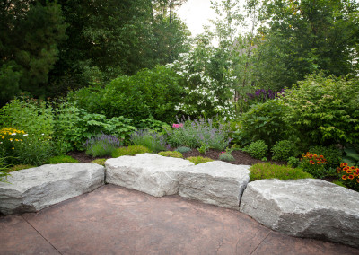 stone seating wall