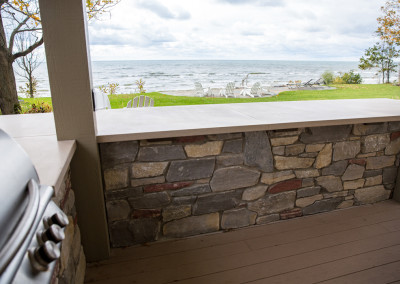 outdoor kitchen and built in grill