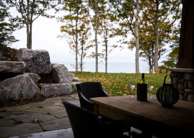 covered outdoor dining area