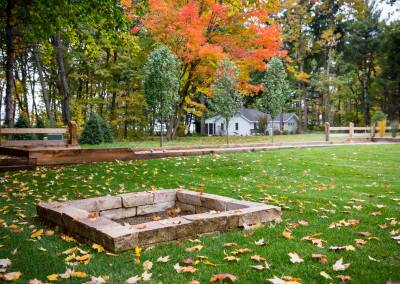 large geometric firepit