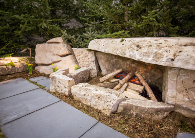 built in firepit