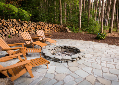 built in firepit