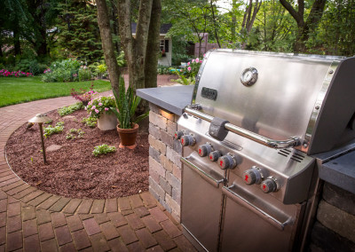 built in outdoor gas grill