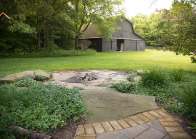 flagstone firepit