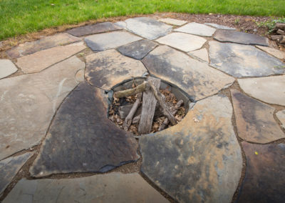 flagstone firepit