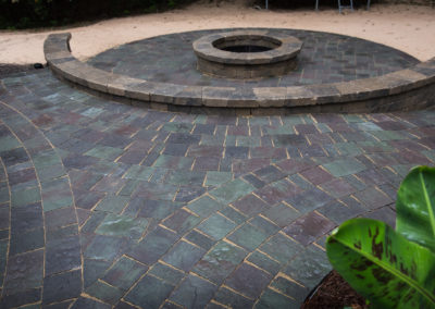 paver and natural stone patio