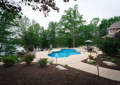 pathway to pool patio