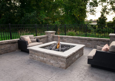 paver patio and firepit