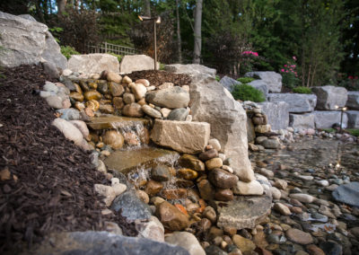 pool, spa and waterfall landscaping by essex outdoor design